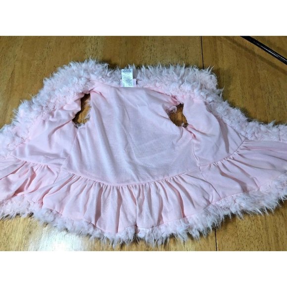 Little Lass Girls Pink Vest Size 12 Months Toddler with White Lace Super Soft - Picture 6 of 6